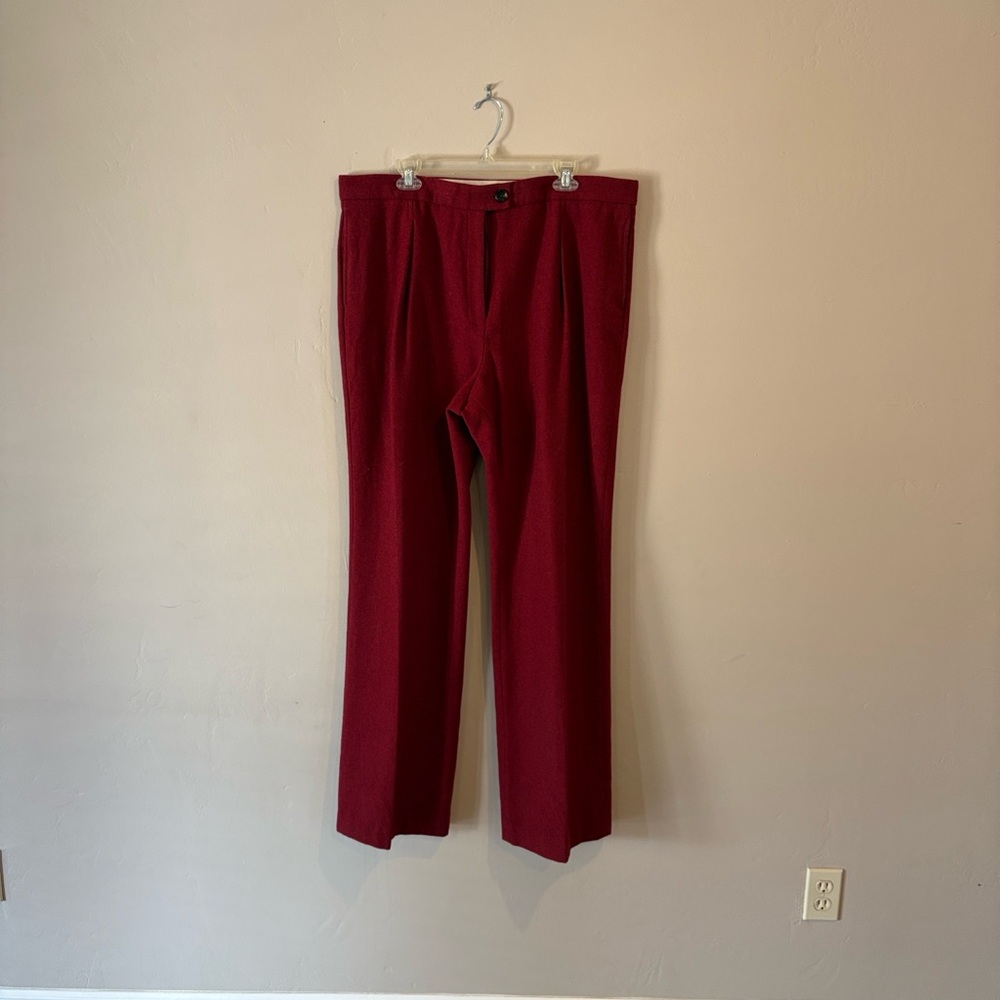 Mango Women’s Burgundy Red Dress Pants. 14 Long Inseam